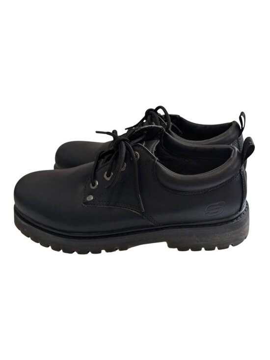 Skechers Tom Cats Mens 10.5 Black Leather Chunky Oxford Utility Shoes Y2K Grunge main image 9